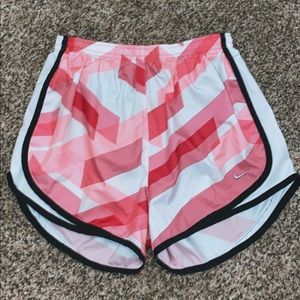 RARE! Pink + White Nike women’s running shorts!
